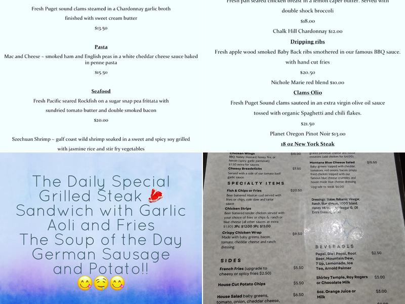 Little Blue Joint Menu