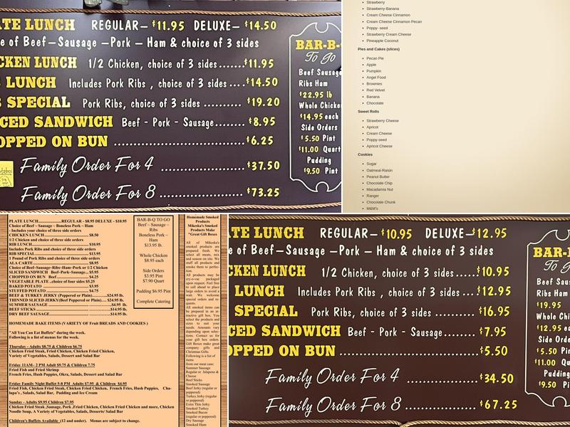 Mikeska's Bar-B-Q & Catering Menu