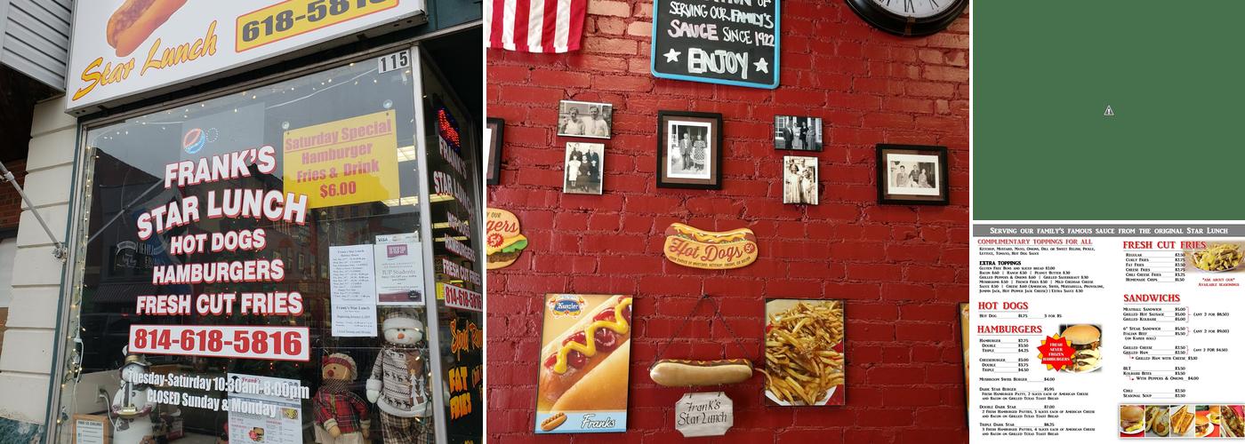 Frank's Star Lunch Menu