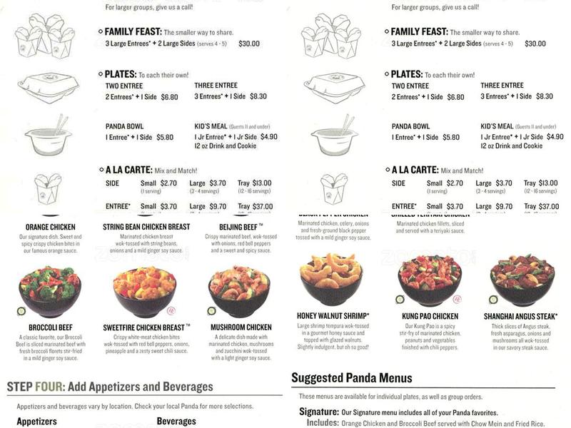 Panda Express Menu