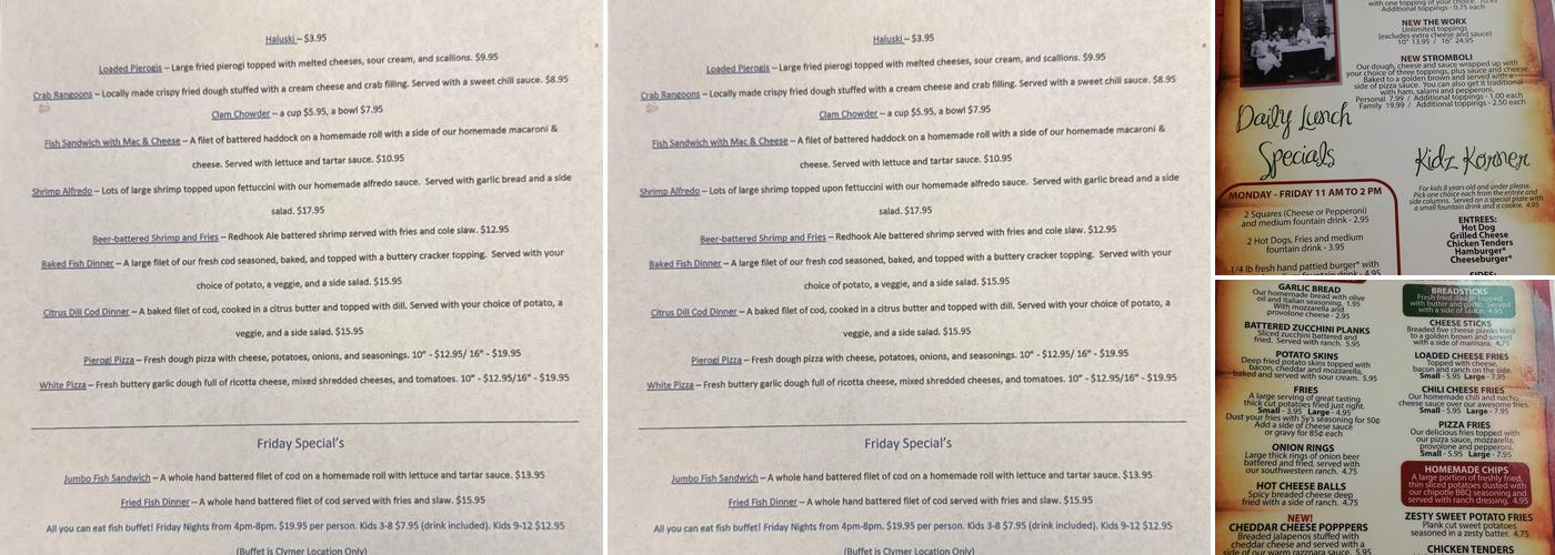 Sy's Pizza and Subs, Home, Pa. Menu