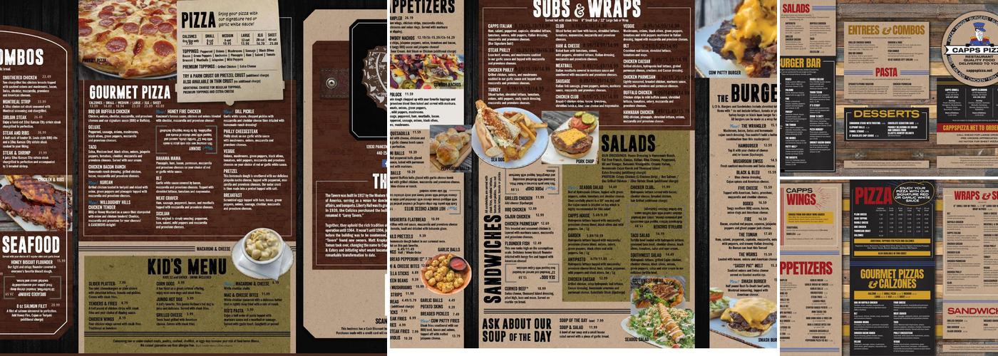 Capps Pizza Menu