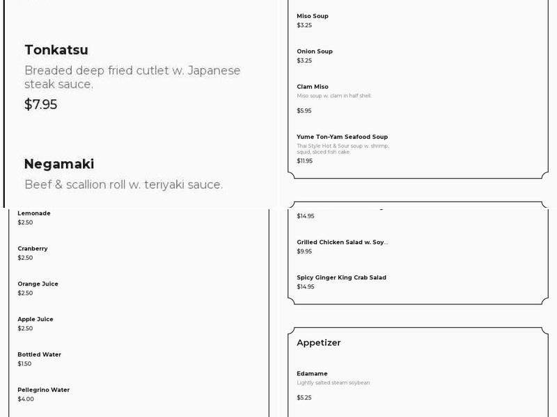 Yume Menu