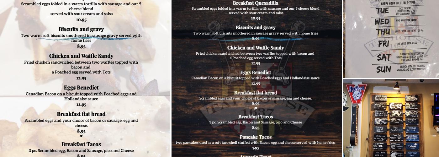 Tap House 1637 Menu
