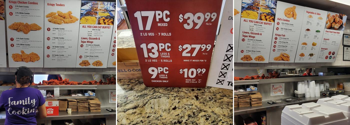 Hartz Chicken Buffet Menu