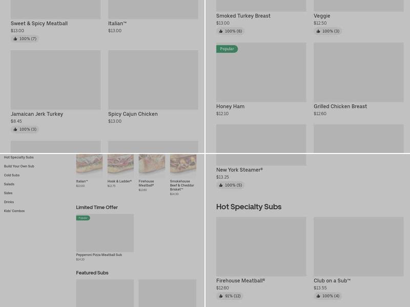 Firehouse Subs Lincoln Commons Menu