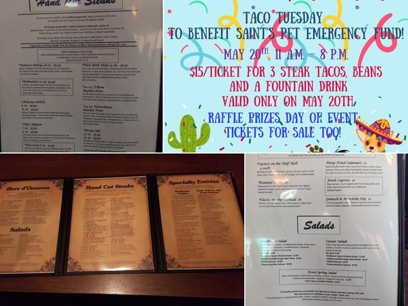 Mohave Steakhouse Menu