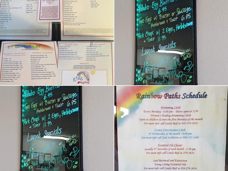 Rainbow Diner Menu