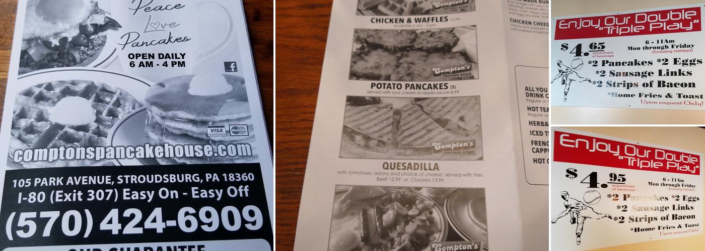 Compton's Pancake House Menu