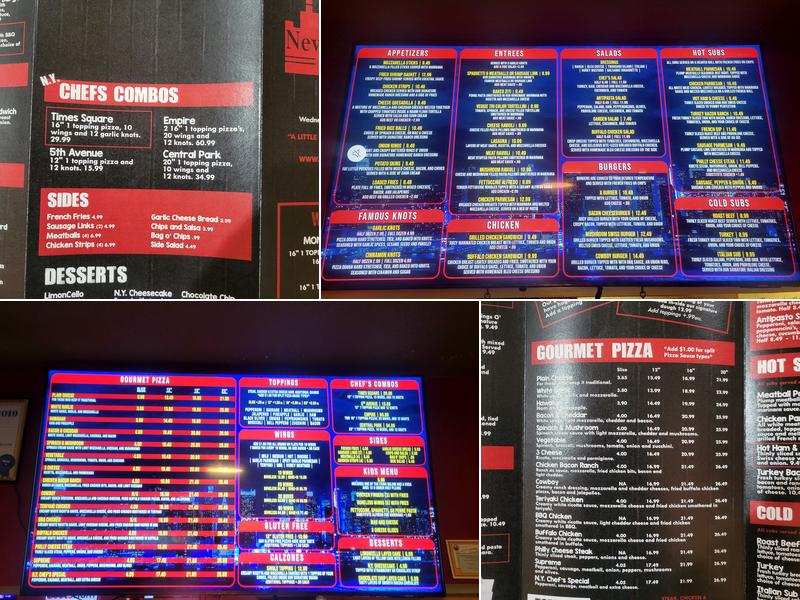 Vinnie's New York Chefs Pizzeria Menu