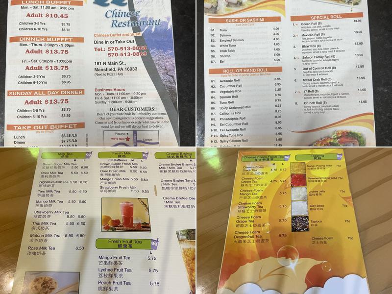 Qq Buffet Menu