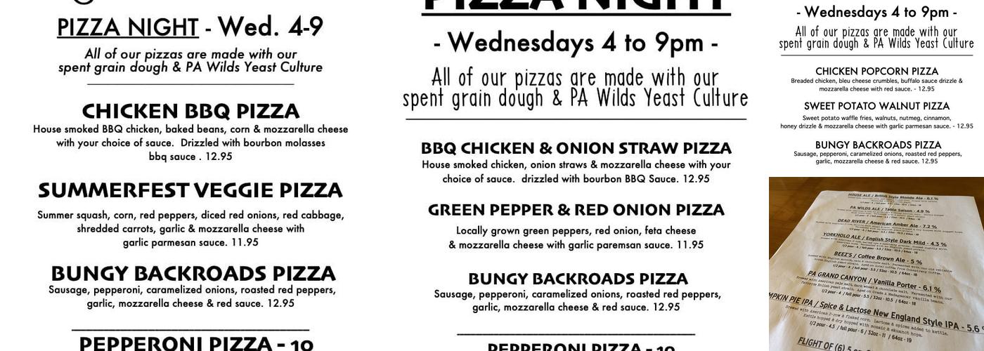 Yorkholo Brewing Co. Menu