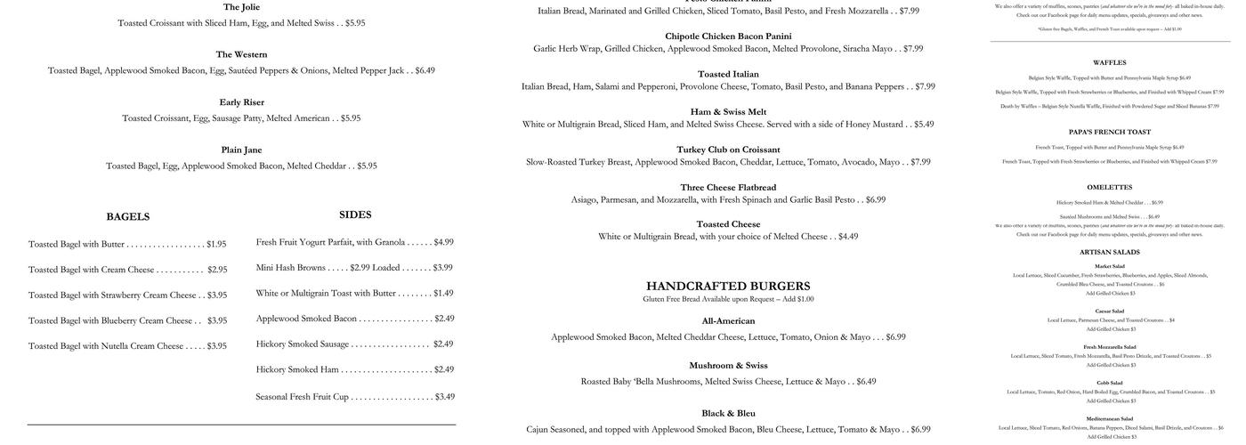 MK Bubble Drinks Menu