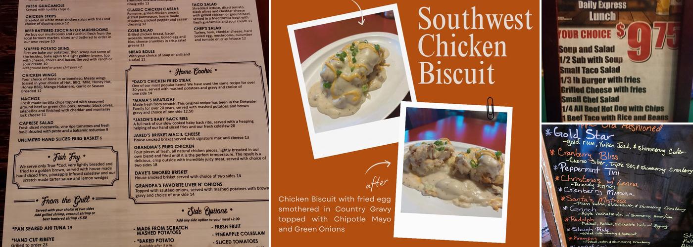 Dirtwater Springs Menu