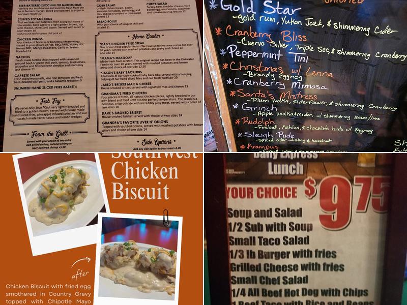 Dirtwater Springs Menu