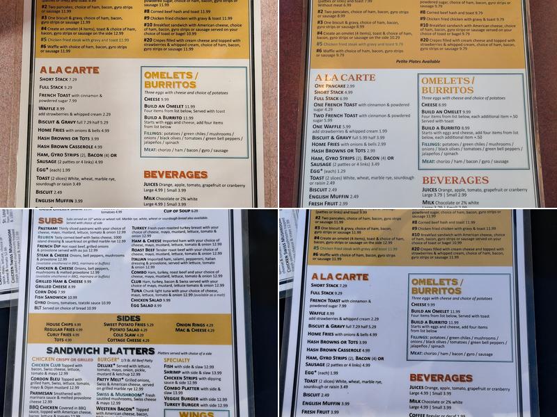 Hacker's Grill Menu