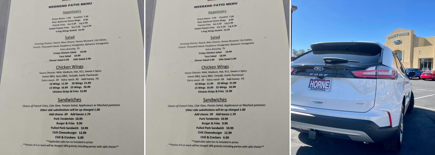 Robert Horne Ford, LLC Service Menu