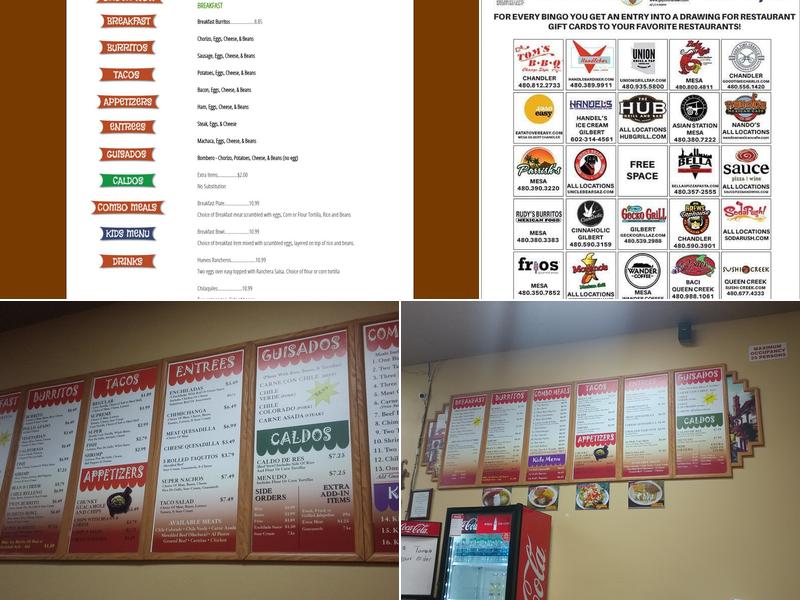 Rudy's Burritos Menu