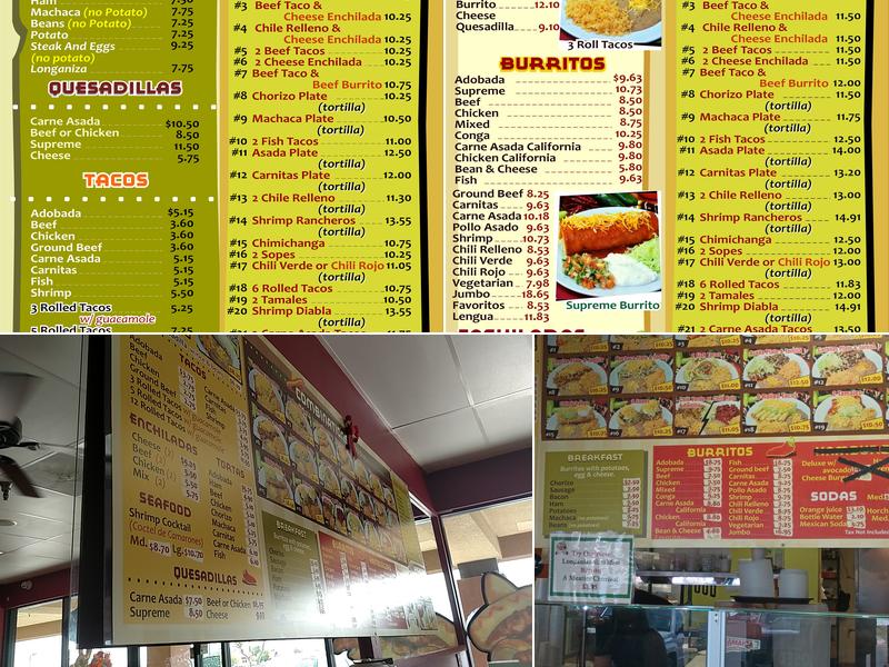 Los Favoritos Menu