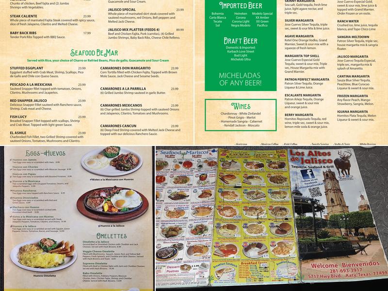 Los Altos De Jalisco Menu