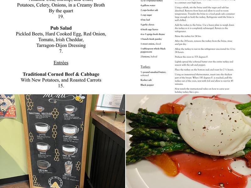 Timeless Café Menu