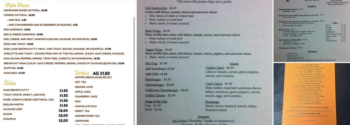 Olde Willow Tree Cafe Menu