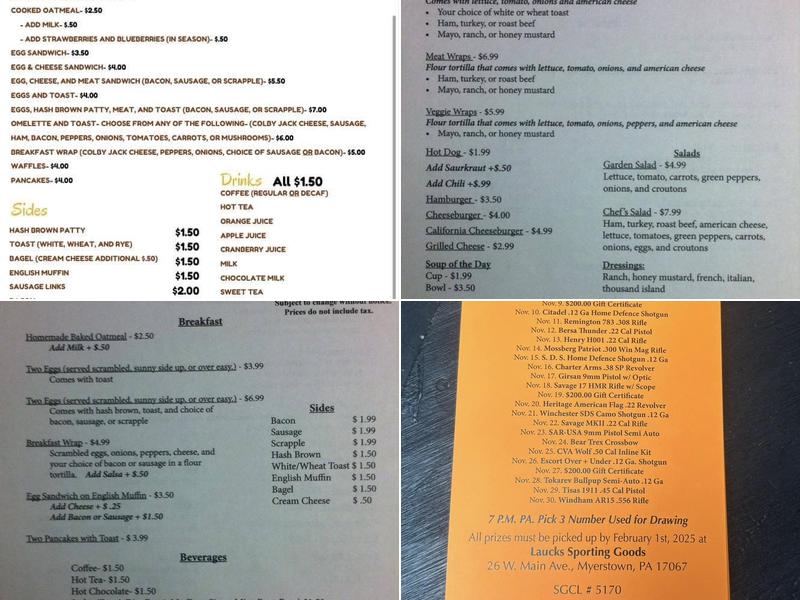 Olde Willow Tree Cafe Menu