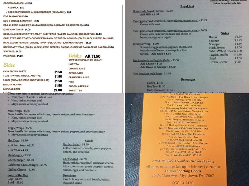 Olde Willow Tree Cafe Menu