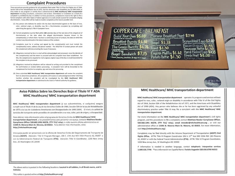 Copper Café Menu