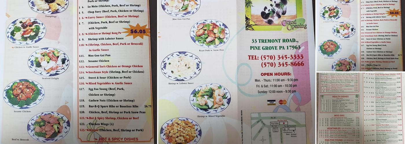 New China ||| Chinese Restaurant Menu