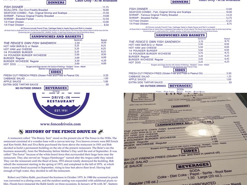 The Fence Drive - In Menu