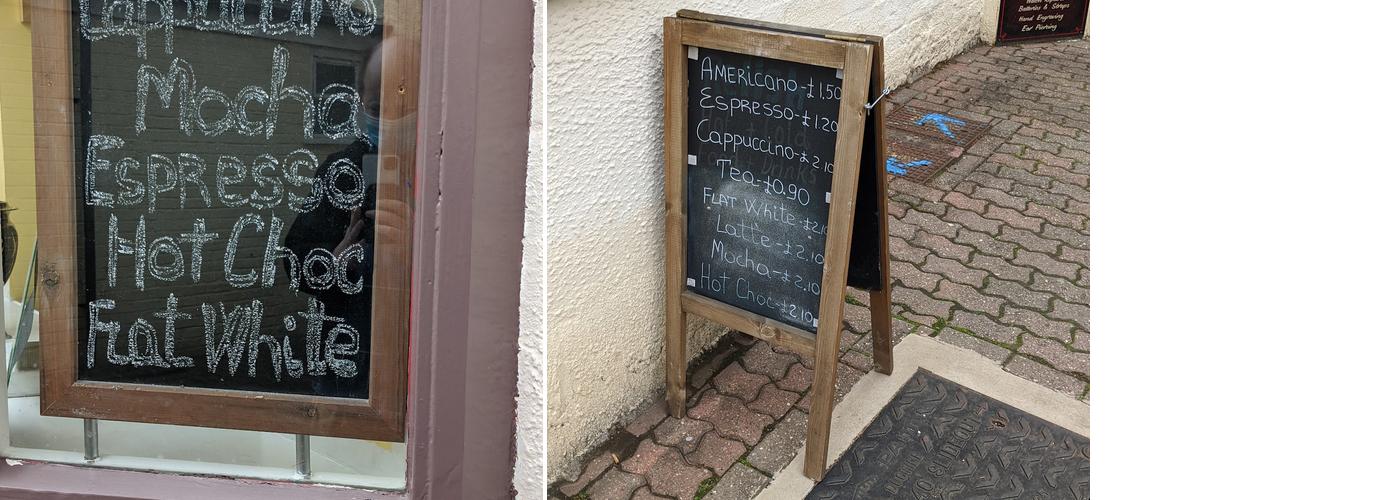 A5 Towcester Café Menu