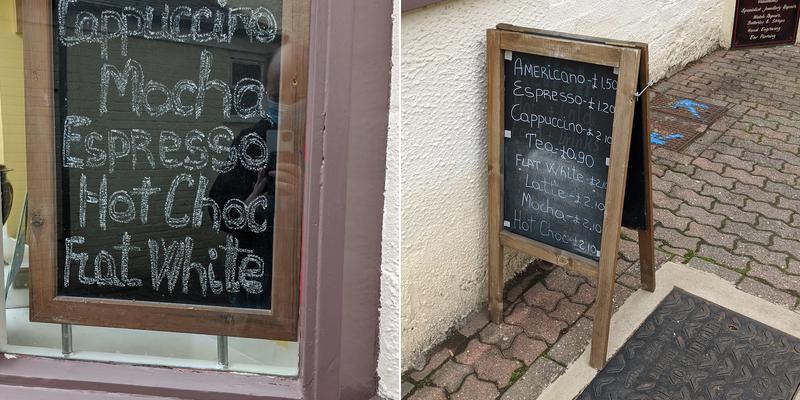 A5 Towcester Café Menu