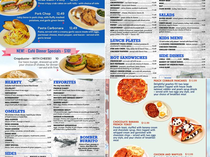 Kingman Airport Cafe Menu