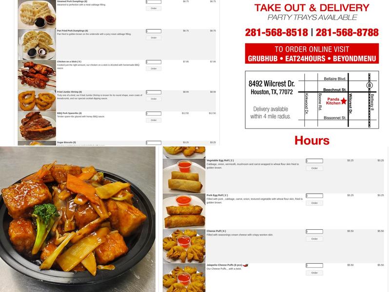 Panda Kitchen Menu