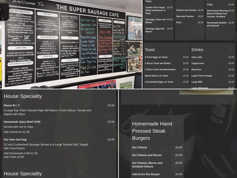 Super Sausage Cafeteria Menu