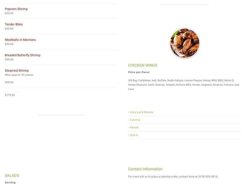 Belisimo's Menu