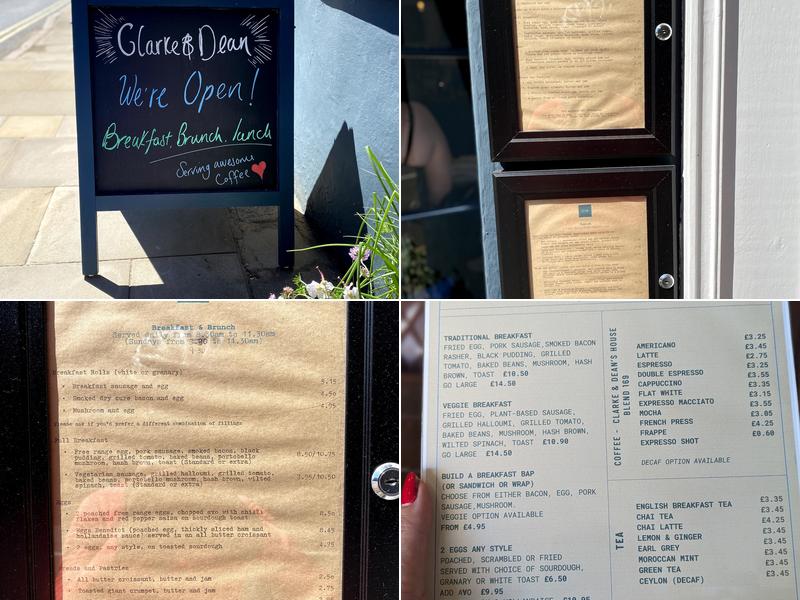 Clarke & Dean Menu