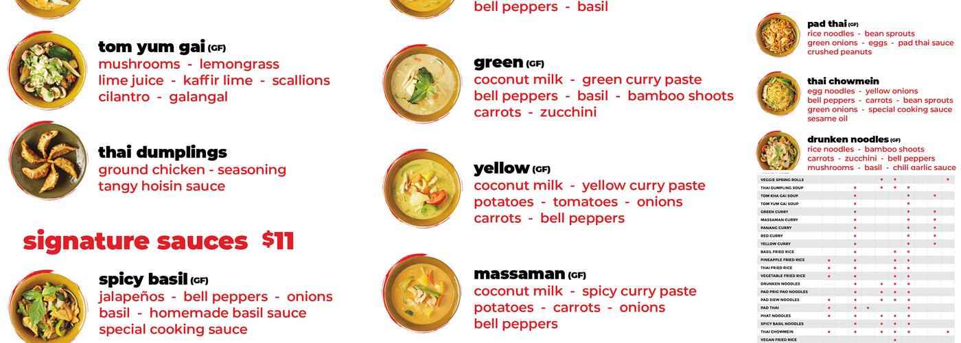Thai Chili 2go Menu