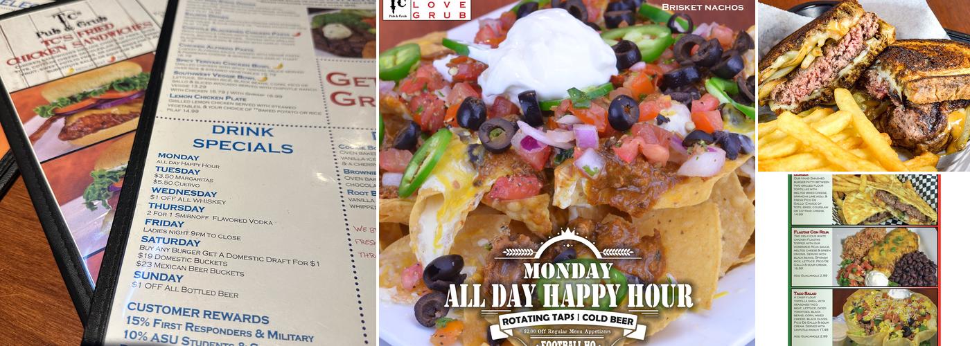 TC's Pub & Grub Menu