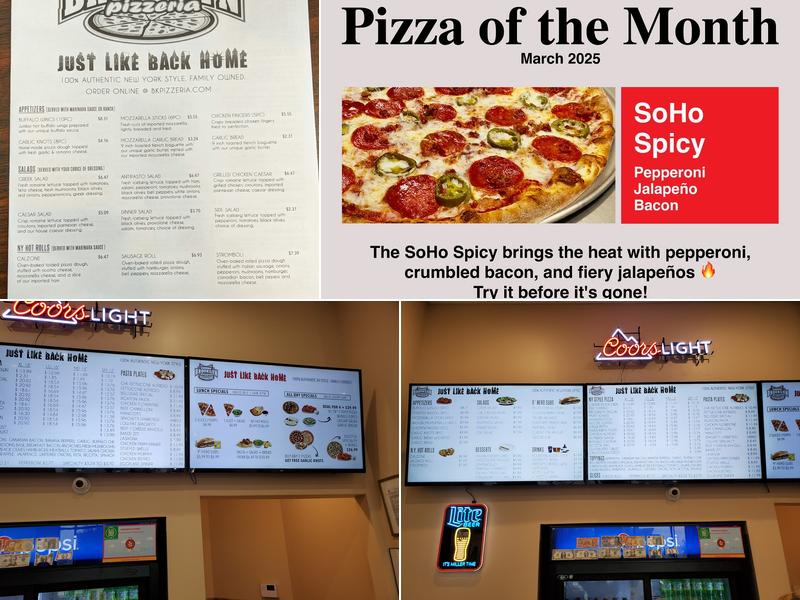 Brooklyn Pizzeria Menu