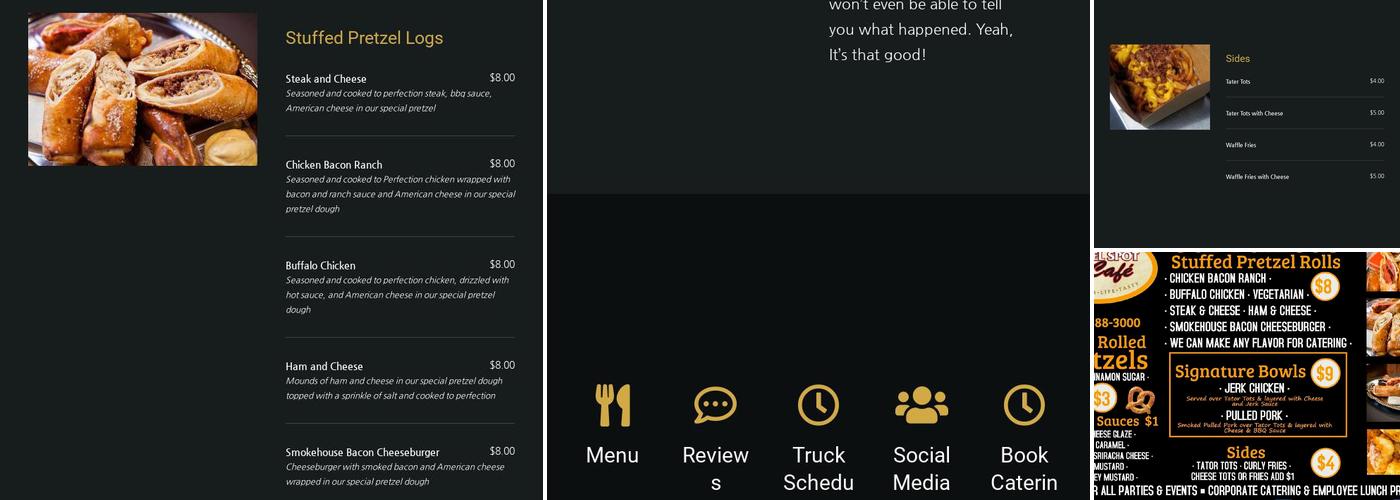 The Pretzel Shop Cafe Menu