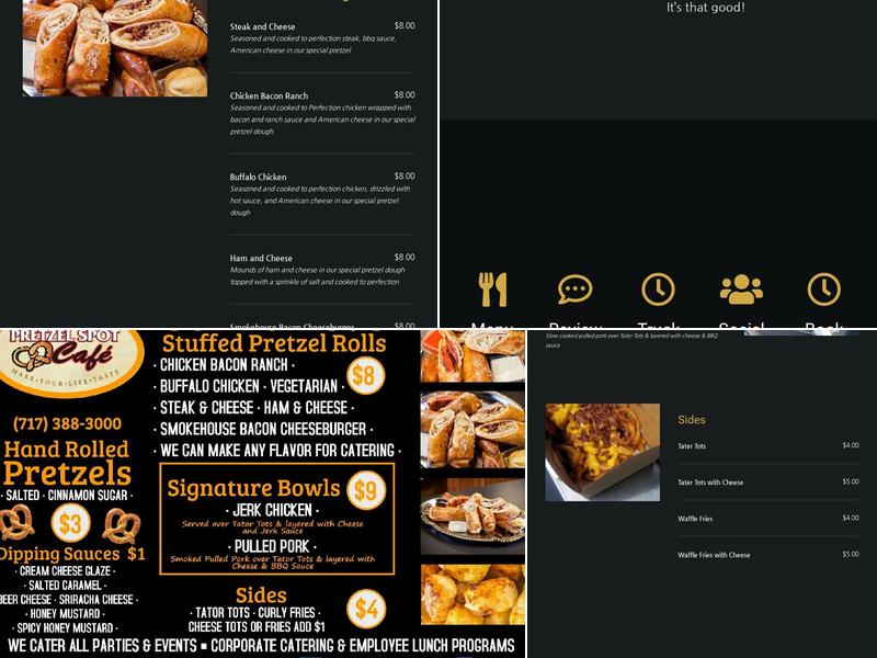 The Pretzel Shop Cafe Menu