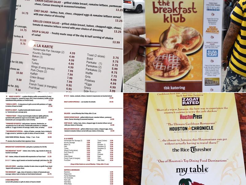 The Breakfast Klub Menu
