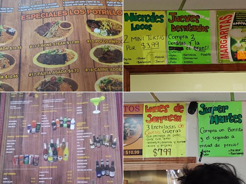 Taqueria Los Potrillos Menu