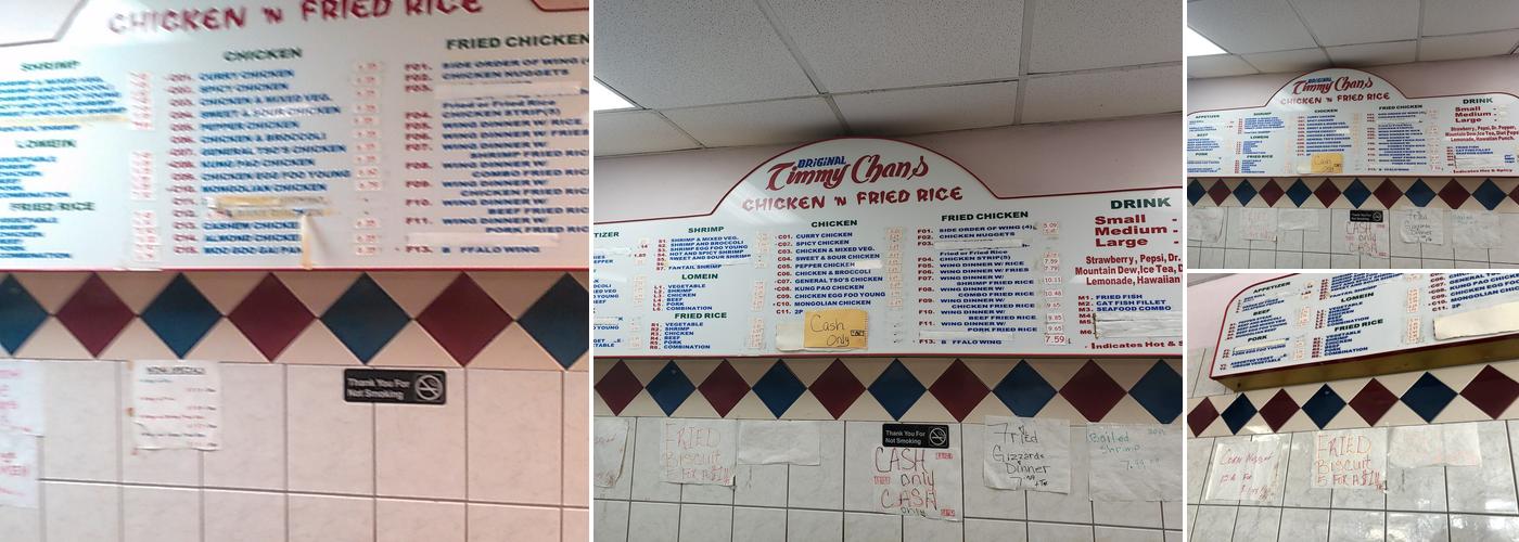 Timmy Chan Menu