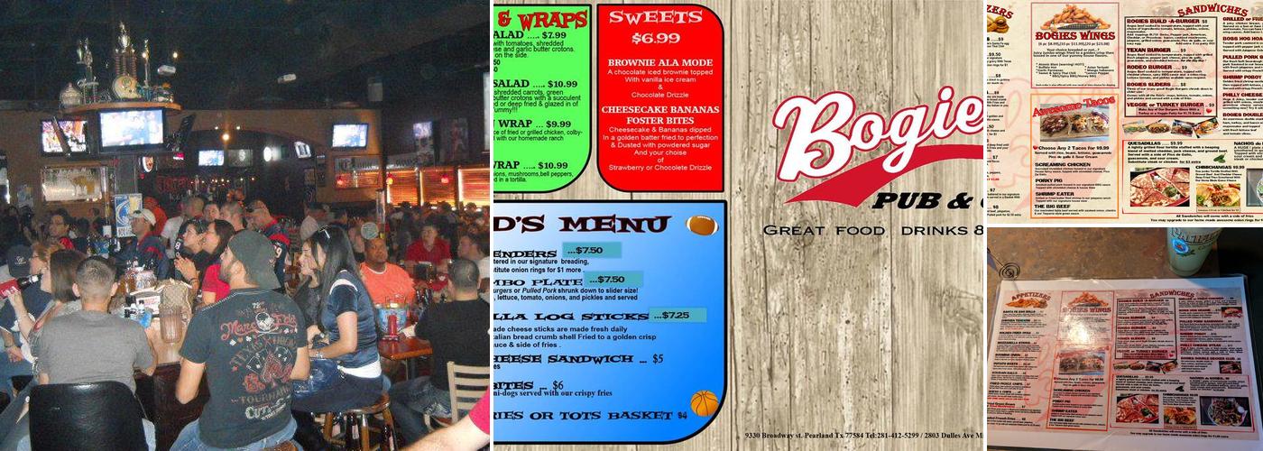 Bogie's Pub & Grill Menu