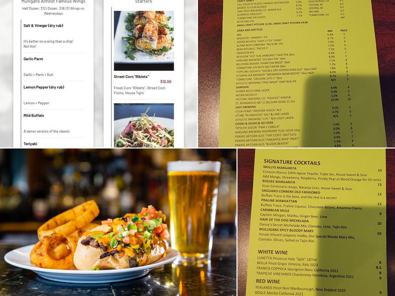 Mulligans Menu