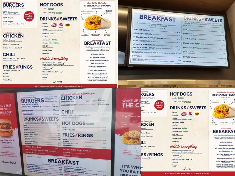 Blake's Lotaburger Menu