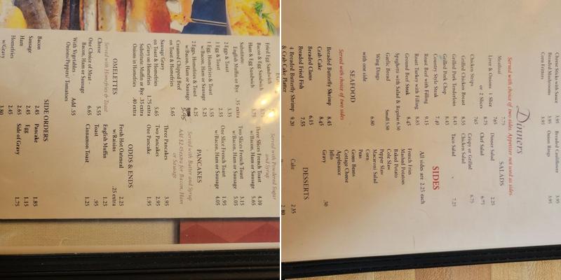 K's Place Menu